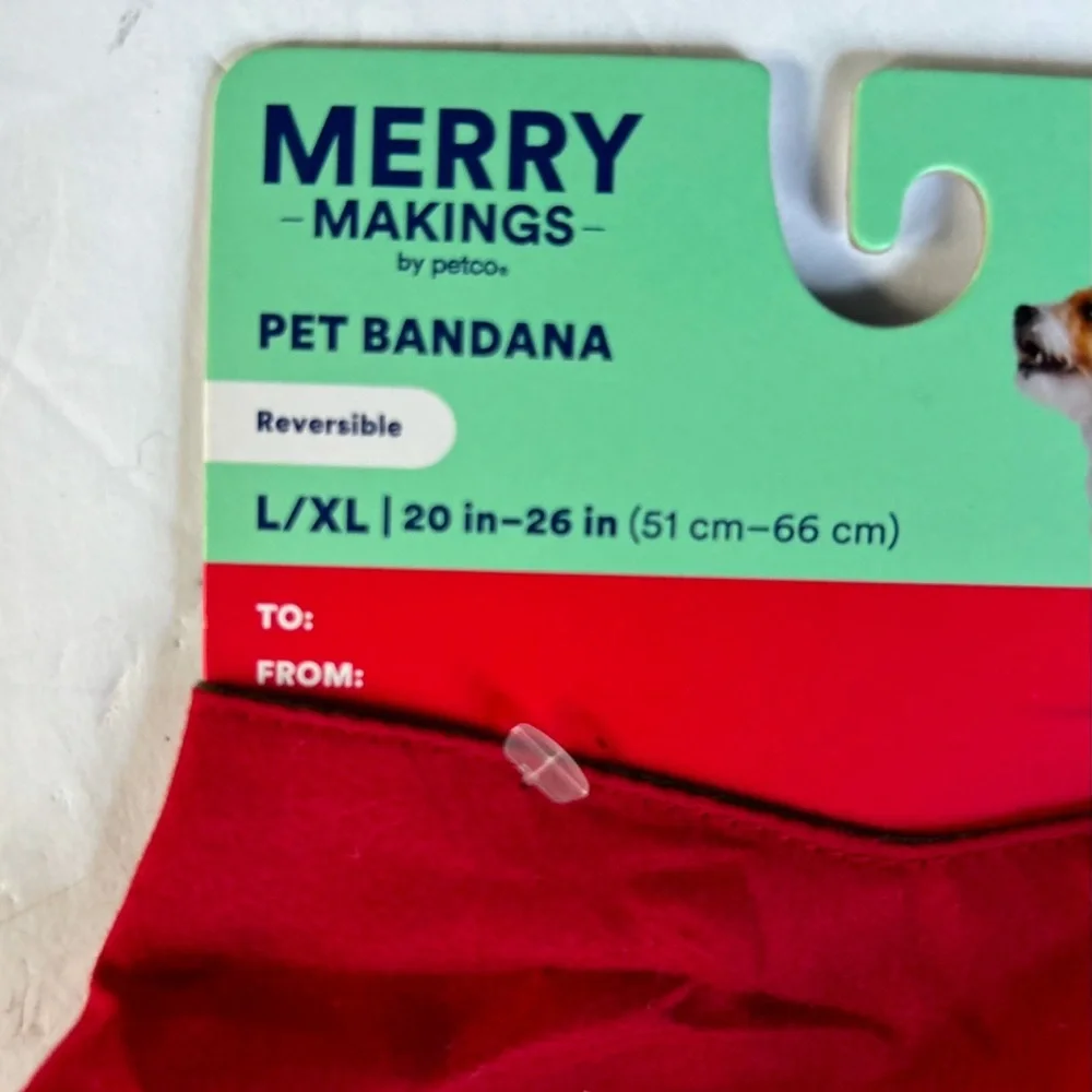 2 Christmas dog bandanas naughty nice gift L/XL